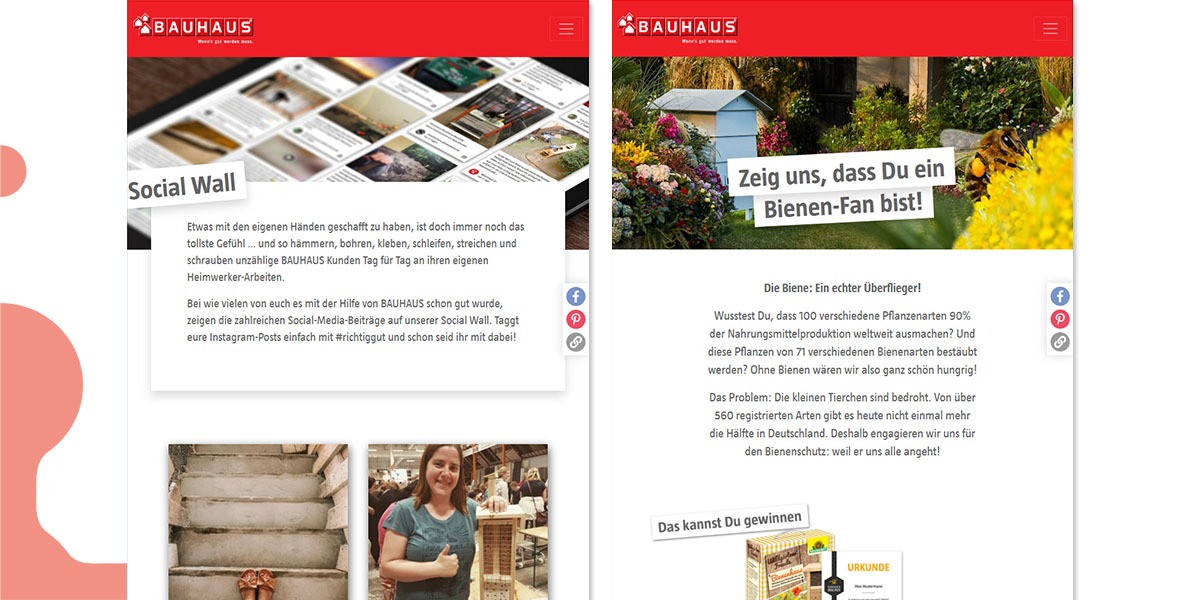 Bauhaus Landingpages Content Hub