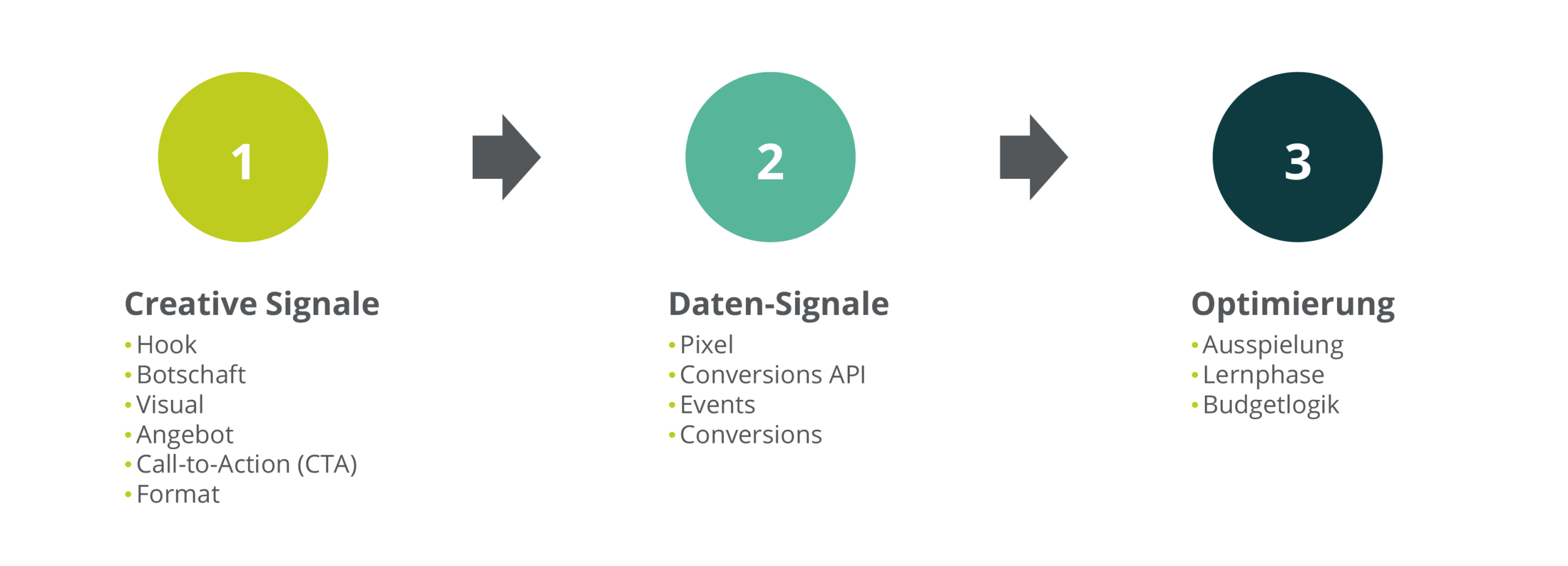 Meta Ads Signale Creatives Daten